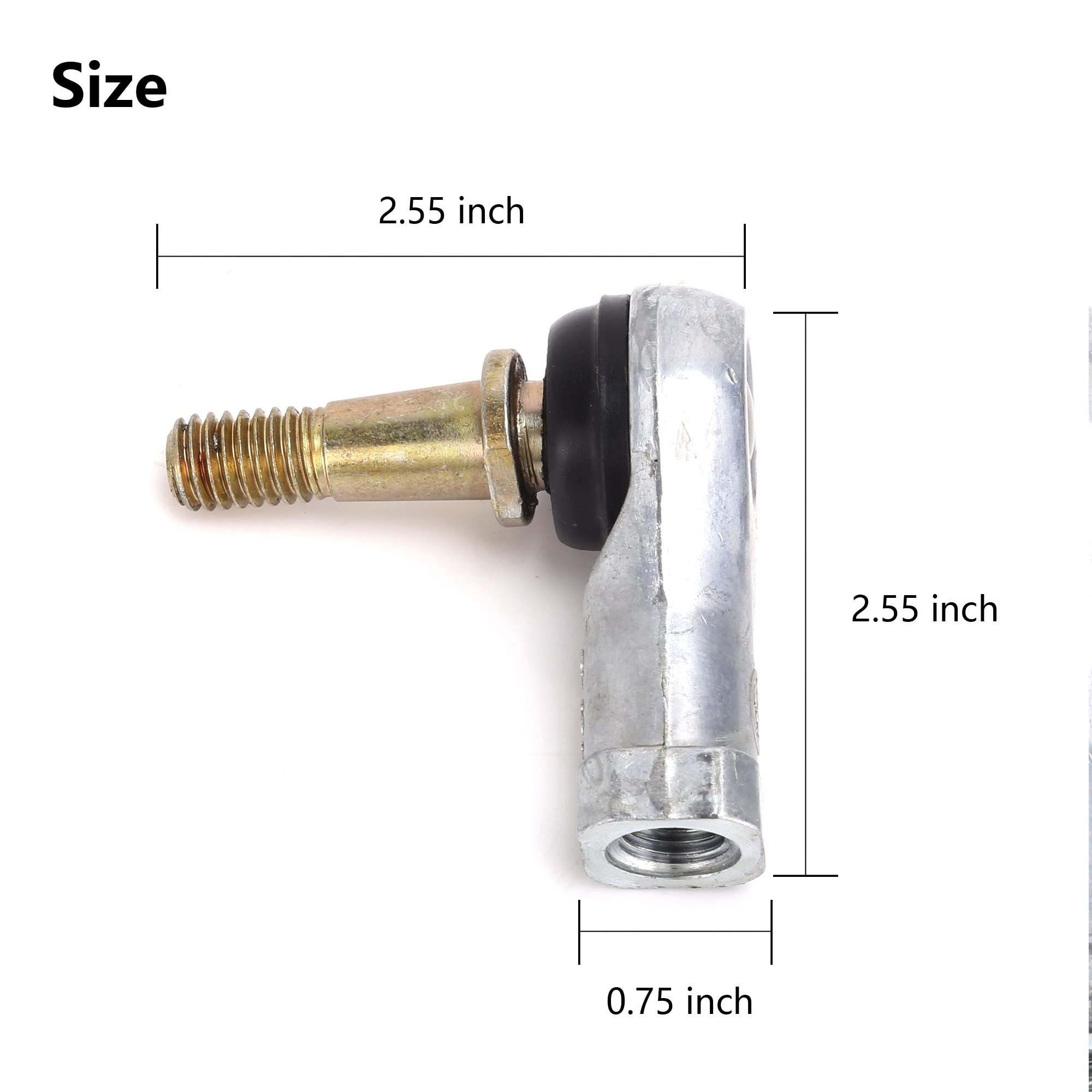 10L0L Golf Cart Tie Rod Ends Ball Joint Kit For Ezgo, (2 Pack) For Ezgo Txt Tie Rod End Fits For Ezgo Golf Cart Electric & Gas C