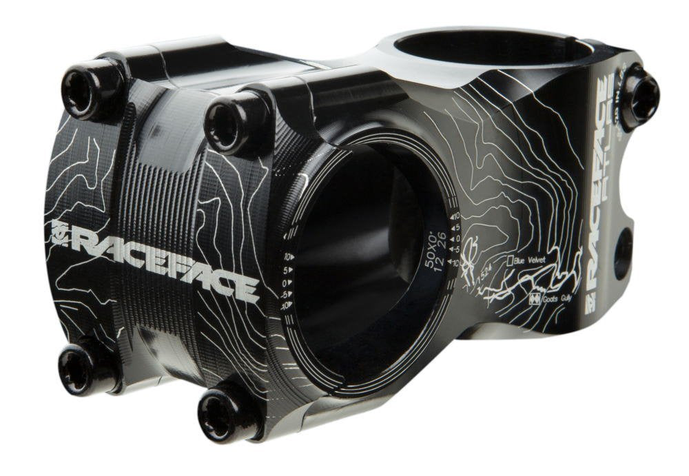 Race Face Atlas Mountain Bike Stem (Black, 31.8-Mm Clamp, 50-Mm, 1-1/8-Inch)