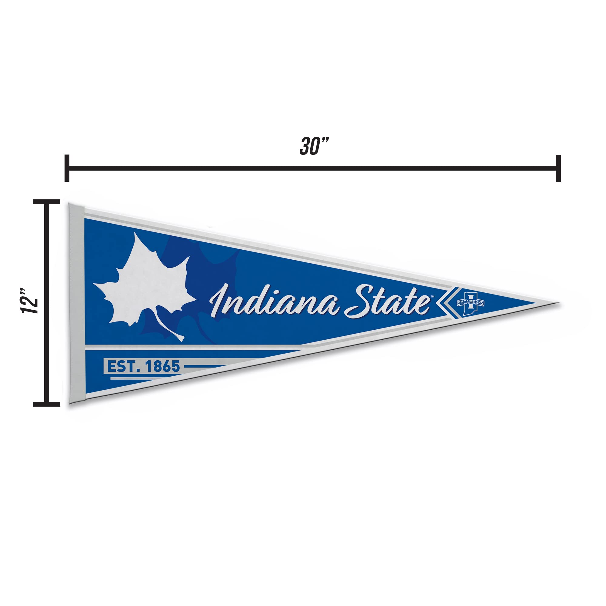 Rico Industries Ncaa Indiana State Sycamores Classic 12'' X 30'' Felt Wall D  Cor Pennant - Great For Home/Bed Room/Man Cave D
