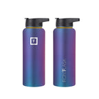Iron Flask Camping & Hiking Hydration Flask, Wide Mouth, 3 Straw Lids, Stainless Steel Outdoor Water Bottle, Double Walled, Insu