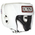 Ringside Competition Boxing Muay Thai Mma Sparring Head Protection Headgear Without Cheeks, White, X-Large