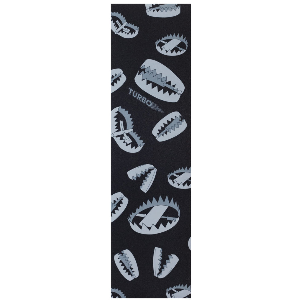 Turbo 9 X 33 Inch Skateboard Grip Tape Sheet Iron Traps