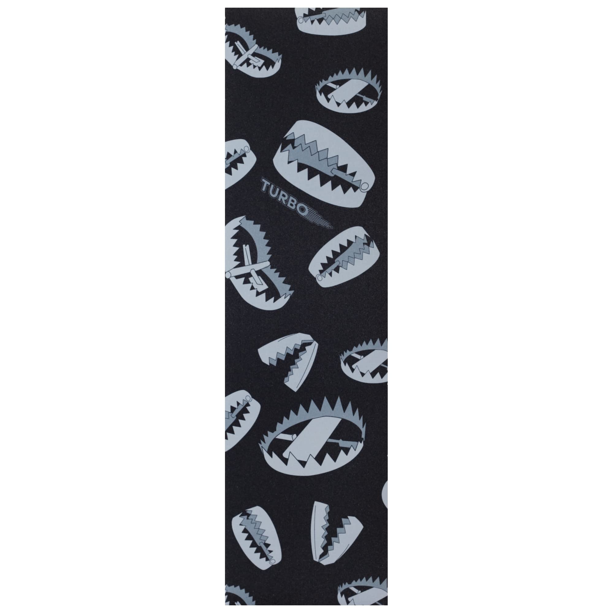 Turbo 9 X 33 Inch Skateboard Grip Tape Sheet Iron Traps