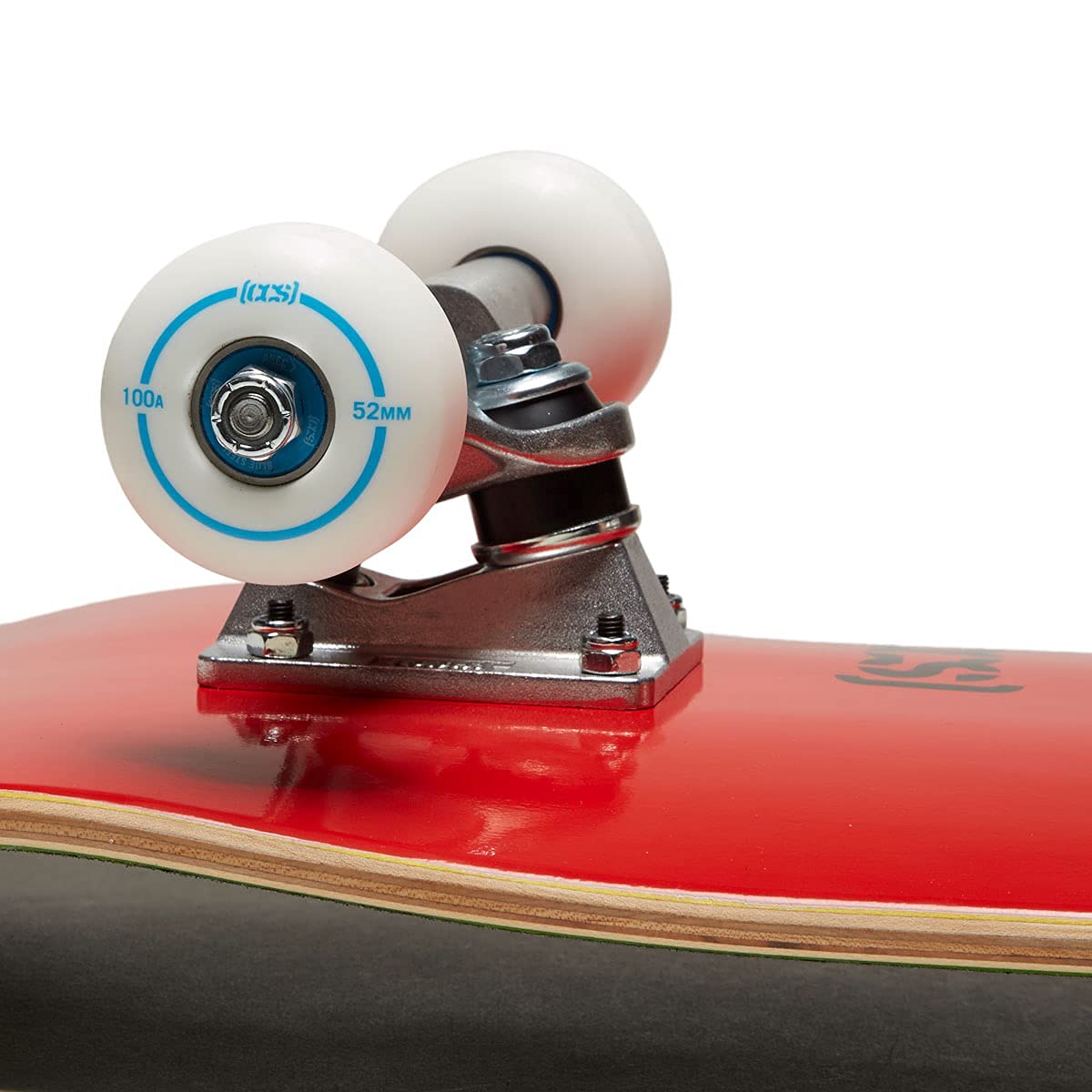 [Ccs] Logo Skateboard Complete Red 7.00'' - Maple Wood - Professional Grade - Fully Assembled With Skate Tool And Stickers - Adu