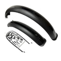 Fat Bike Fender Front and Rear Fender Set for Fat Tire Bike Wings Full Coverage Set for E-bike Mountain Bike (BLACK, 16 INCH)