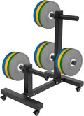 Tyb Olympic Weight Plate Rack Tree, Portable Weight Tree, Bumper Plate Holder, Weight Tree Rack With Locking Wheels, 550Kg Capac