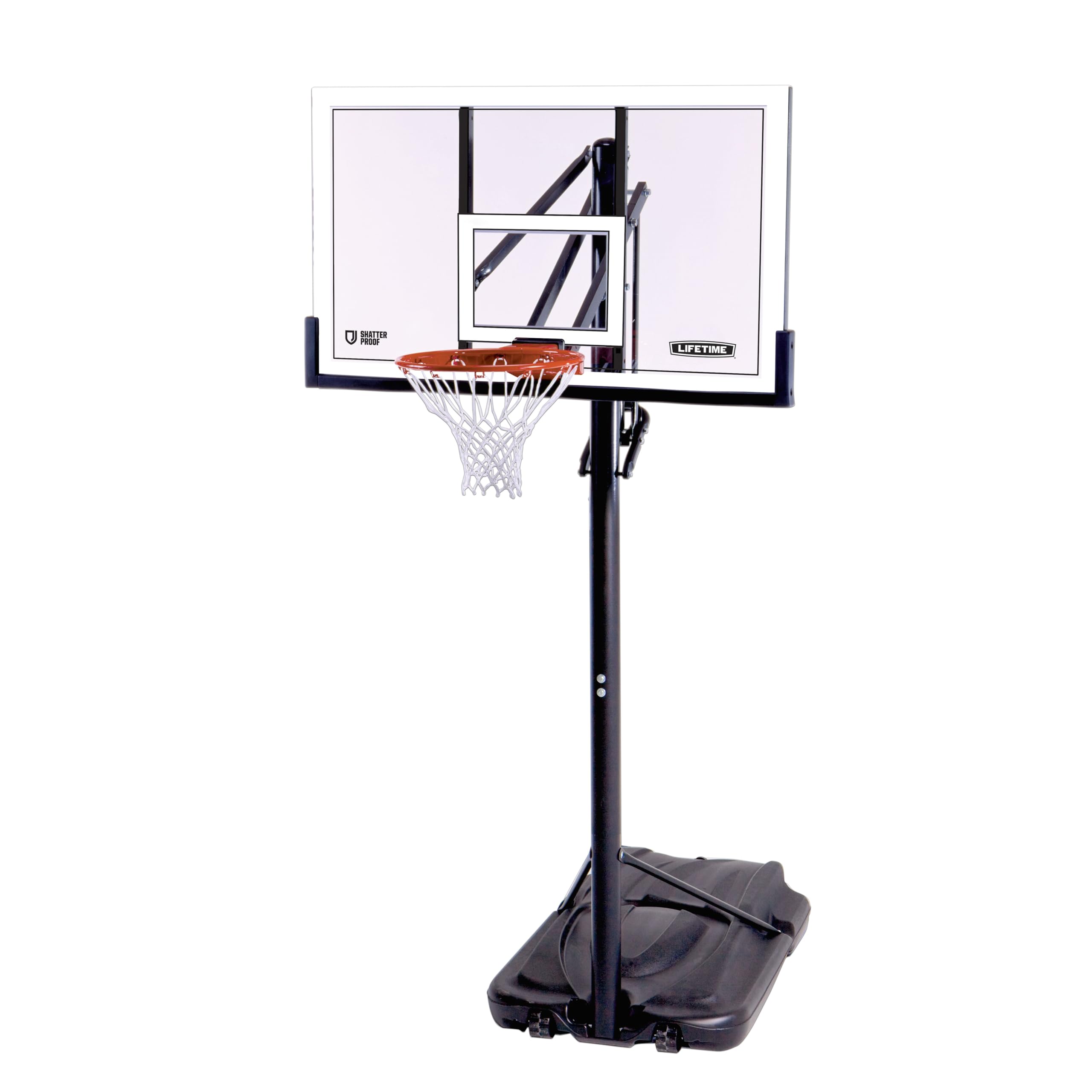 LIFETIME Portable Basketball System 90600 54-inch Backboard Goal Adjustable Hoop
