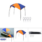 Fishing Sun Shade, 2-4 Persons Boat Sun Shelter Sailboat Awning Cover Fishing Canopy Tent Sun Shade (4 Persons(Suitable Replacem