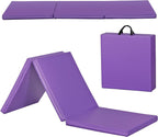 Bbbuy 6 X 2 Tri-Fold Portable Folding Exercise Gym Mat Extra Thick Foam Gymnastics Mat Aerobics Yoga Martial Arts Mma Stretching