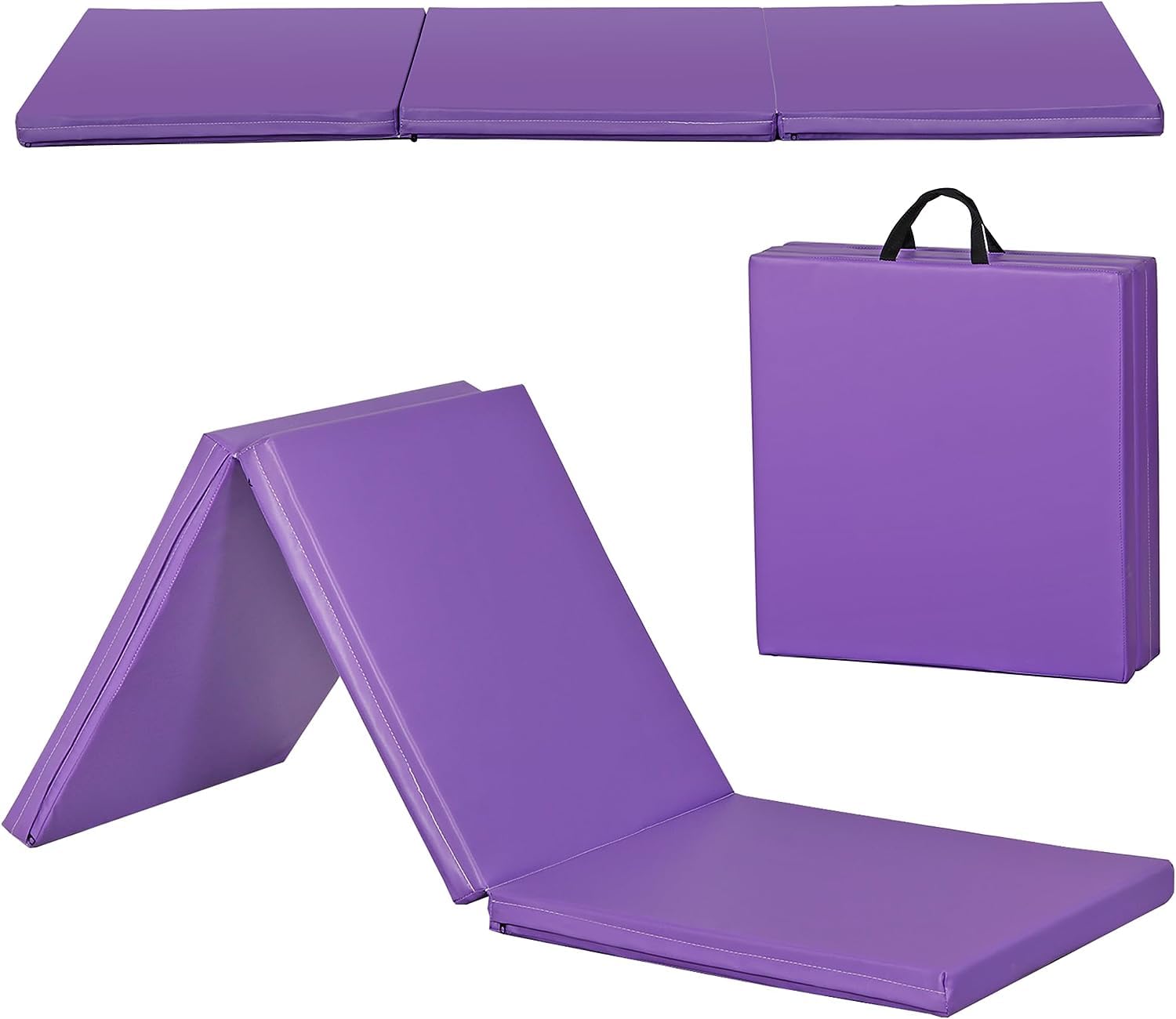 Bbbuy 6 X 2 Tri-Fold Portable Folding Exercise Gym Mat Extra Thick Foam Gymnastics Mat Aerobics Yoga Martial Arts Mma Stretching