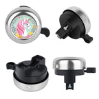 Mzelq Bicycle Bell Cute Clear Sound Adjustable Size Aluminum Bike Accessories Bell Ring For Girls Women Kids Adults (Unicorn)