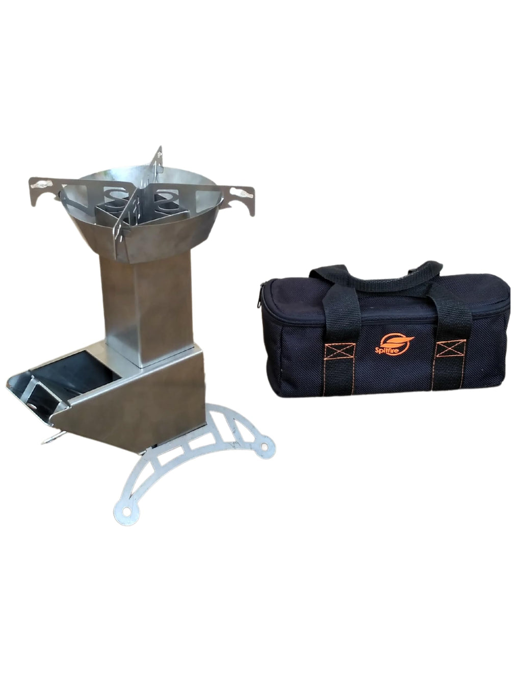 Spitfire Rocket Stove - Spartan Light Rocket Stove Wood Burning Portable Stove W/Travel Case, Collapsible Backpacking Wood Stove