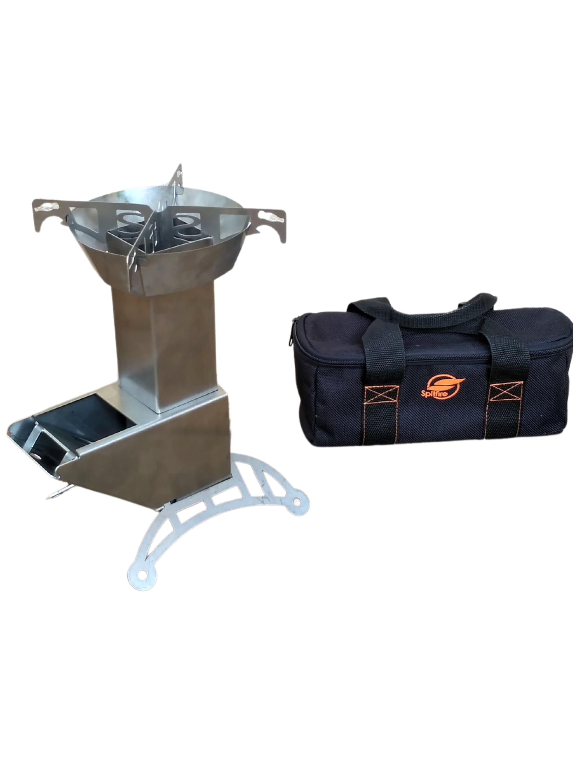 Spitfire Rocket Stove - Spartan Light Rocket Stove Wood Burning Portable Stove W/Travel Case, Collapsible Backpacking Wood Stove