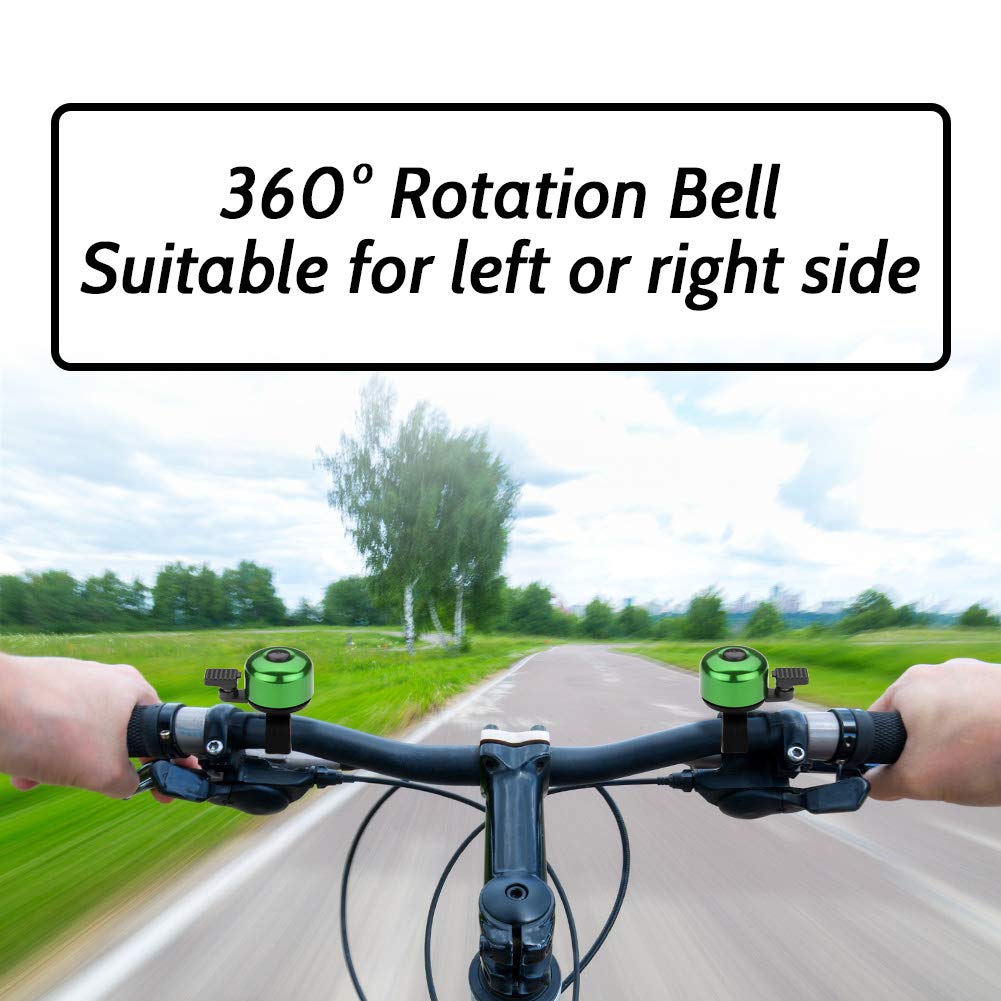 Paliston Bike Bell Bicycle Bell Crisp Sound For Adults Kids Boys Girls Black  Green