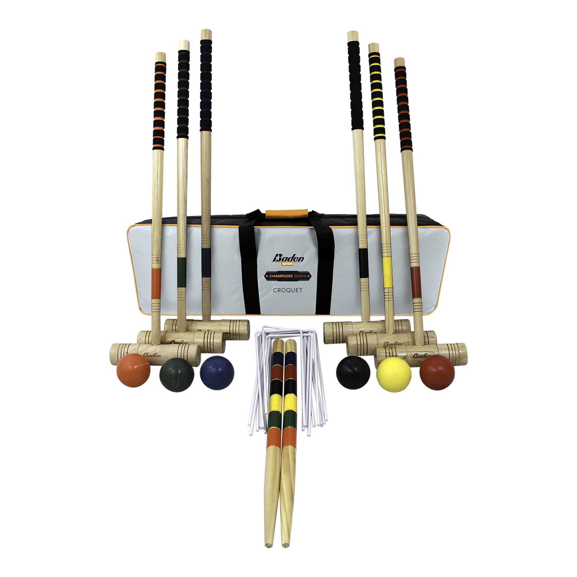 Baden 6-Player Champions Croquet Set With Soft Grip Handles Medium