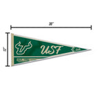 Rico Industries Ncaa South Florida Bulls - Usf Classic 12'' X 30'' Felt Wall D  Cor Pennant - Great For Home/Bed Room/Man Cave D