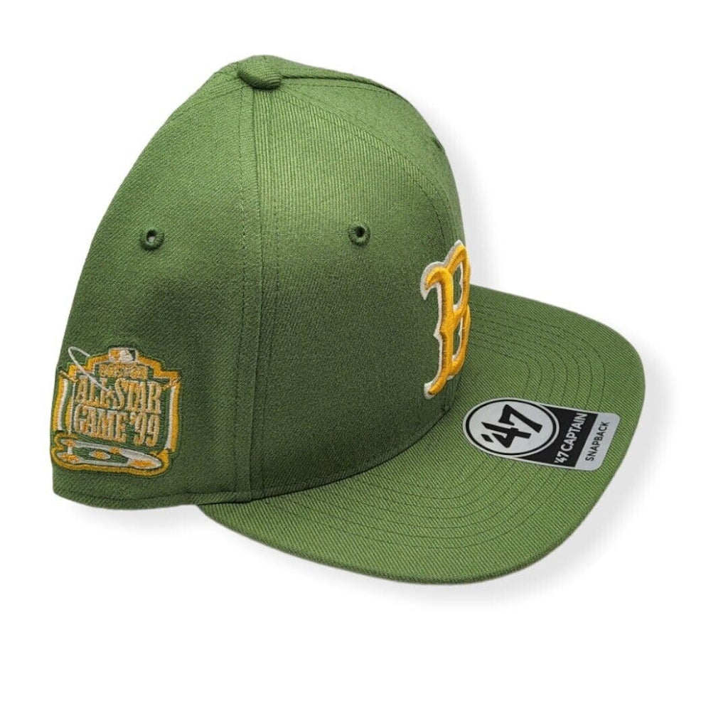 47 Boston Red Sox Fatigue Green Sure Shot Captain Adjustable Snapback Cap - Mlb Flat Bill Structured Hat
