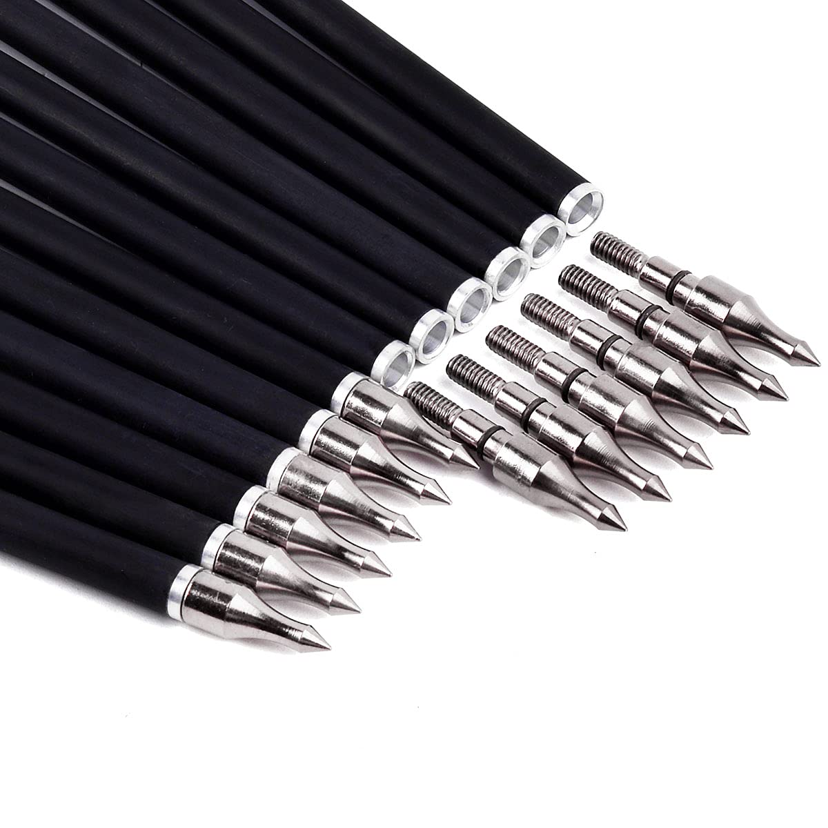 30Inch Carbon Arrow Archery Hunting/Targeting Practice Arrows With 5 Turkey Feathers For Compound Recurve Longbow 12Pack