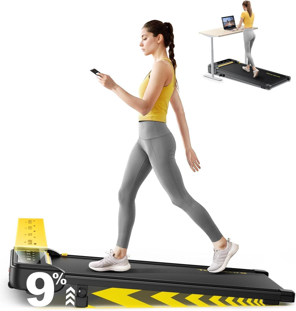 Walking Pad With Incline, Under Desk Treadmill, Portable Treadmills For Home/Office, 2.5Hp Walking Jogging Running Machine 300 L