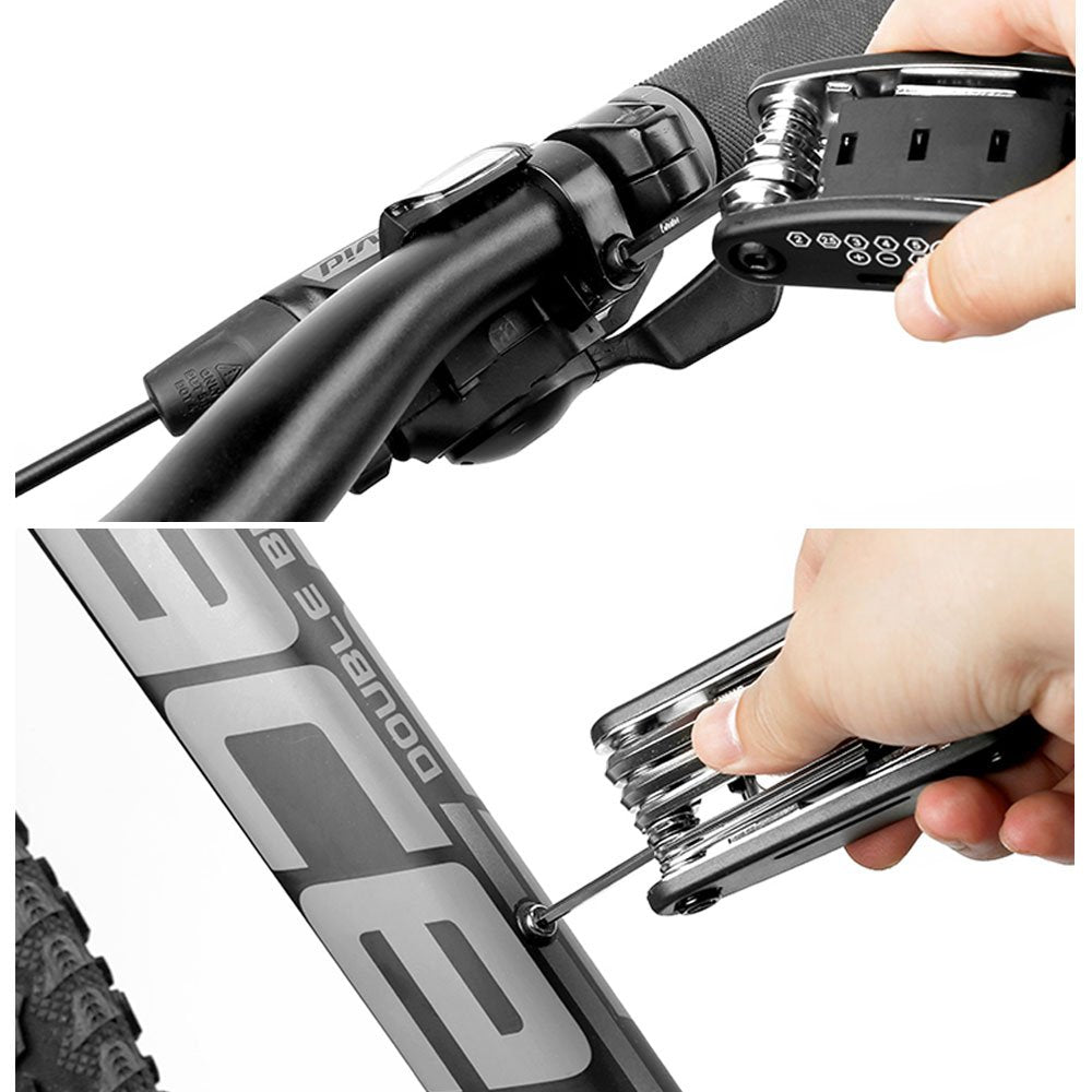 Wotow Bike Repair Tool Kit - 16 In 1 Bicycle Multitool Portable Mountain Bike Tool Cycling Maintenance, Bike Hex Key Wrench & Bi
