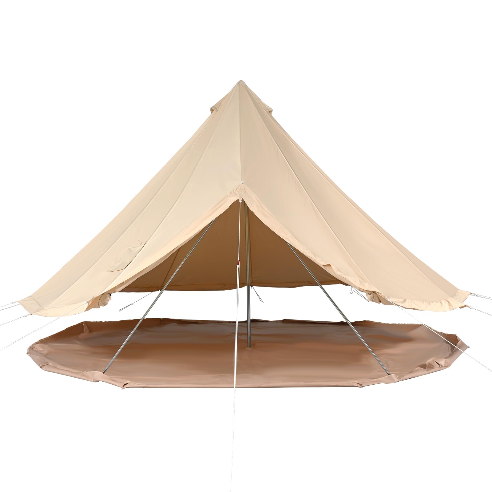 Vevor Canvas Bell Tent, Yurt Tents 4 Seasons 7 M/22.97 Ft, Canvas Tents For Camping With Stove Jack Holds Up To 12 People, Famil