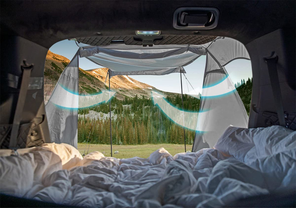 Kampkeeper Suv Car Tent, Tailgate Shade Awning Tent For Camping, Vehicle Camping Tents Outdoor Travel (Gray)