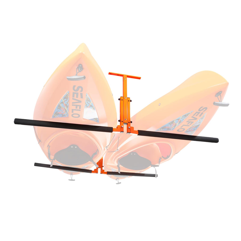 Vevor Kayak Ceiling Storage Rack, Ceiling Storage Rack For 2 Kayak Canoe Sup, Adjustable Height Overhead Kayak Holder Hanger Wit