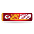 Rico Industries NFL Football Kansas City Chiefs Metal Street Sign 4 x 15 Home D  cor - Bedroom - Office - Man Cave