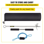Vevor Sand Anchor, 18'' Length Auger To The Beach And Sandbar, 316 Stainless Steel Screw Anchor W/Removable Handle, Bungee Line