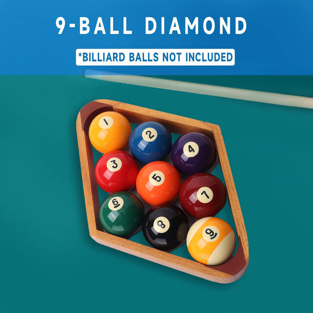 Gse 2-Tone Solid Wood Billiard 8-Ball Triangle Or 9-Ball Diamond Pool Ball Racks For 2-1/4'' Pool Balls (9-Ball Diamond Rack)