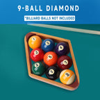 Gse 2-Tone Solid Wood Billiard 8-Ball Triangle Or 9-Ball Diamond Pool Ball Racks For 2-1/4'' Pool Balls (9-Ball Diamond Rack)