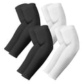 Yeslife 4 Pairs Uv Sun Protection Arm Sleeves For Men & Women, Upf 50 Sports Sleeve, Sleeves To Cover Arms (2 Black&2 White