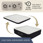 King Koil Plush Pillow Top King Air Mattress With Built-In High-Speed Pump Best For Home, Camping, Guests, 20'' King Size Luxury
