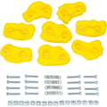Swing Set Stuff Small Textured Rock Holds (Yellow) With Sss Logo Sticker (Set Of 8)