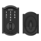 Schlage Be375 Cam 622 Touch Camelot Deadbolt, Electronic Keyless Entry Lock, Matte Black