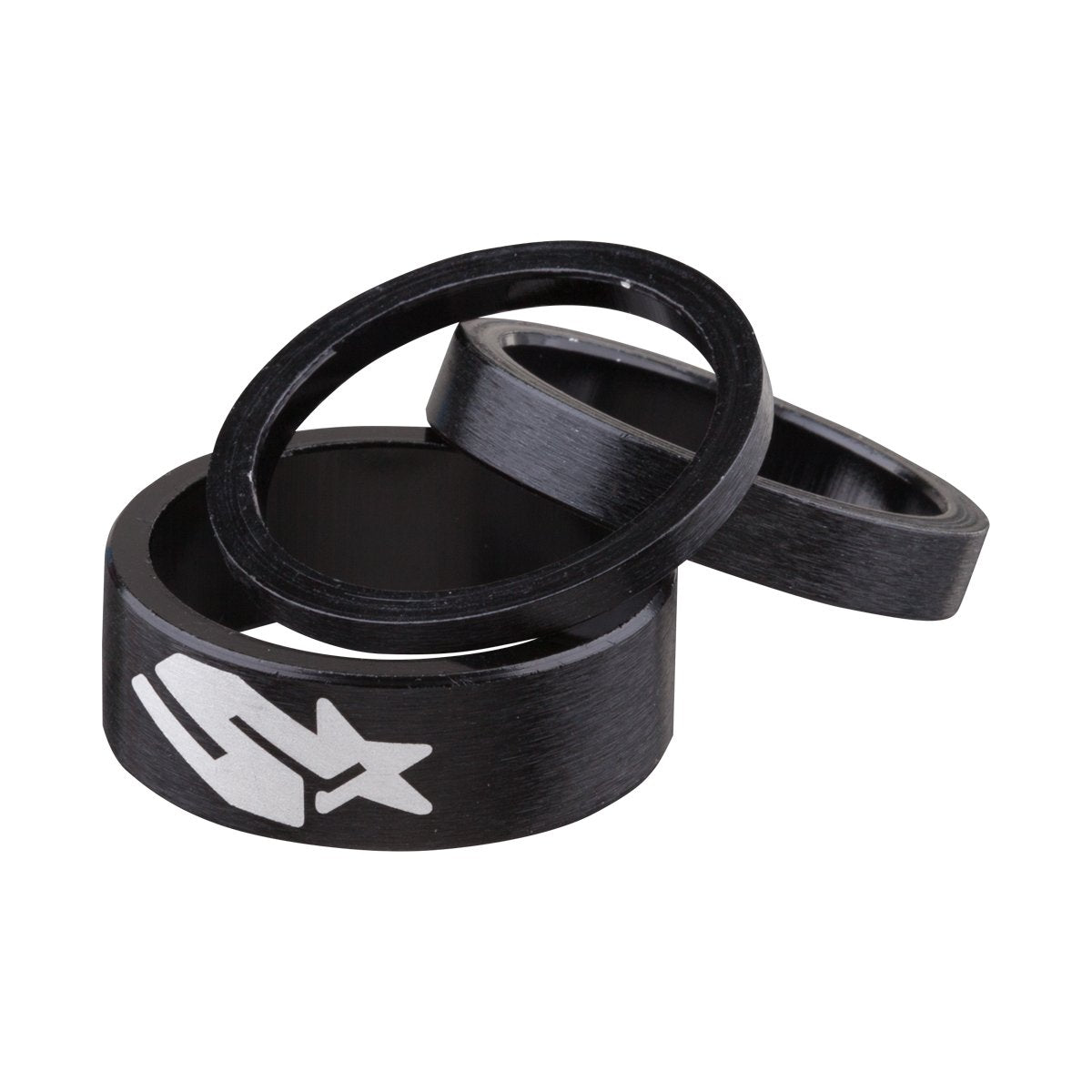 Spank Spacer Kit (Black, 3/6/12Mm) Bike Headsets & Accessories, Bike Headset Spacer, Bicycle Headset Spacer For 1 & 1/8 Inch Ste