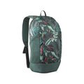 QUECHUA Small Mountain Hiking Tourism Small Sports Backpack 10L Dark Green with Nature Detailing Brown Grey and Orange (Arpenaz 