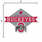 Rico Industries Ncaa Ohio State Buckeyes Diamond Shape Cut Pennant - Home And Living Room D  Cor - Soft Felt Ez To Hang