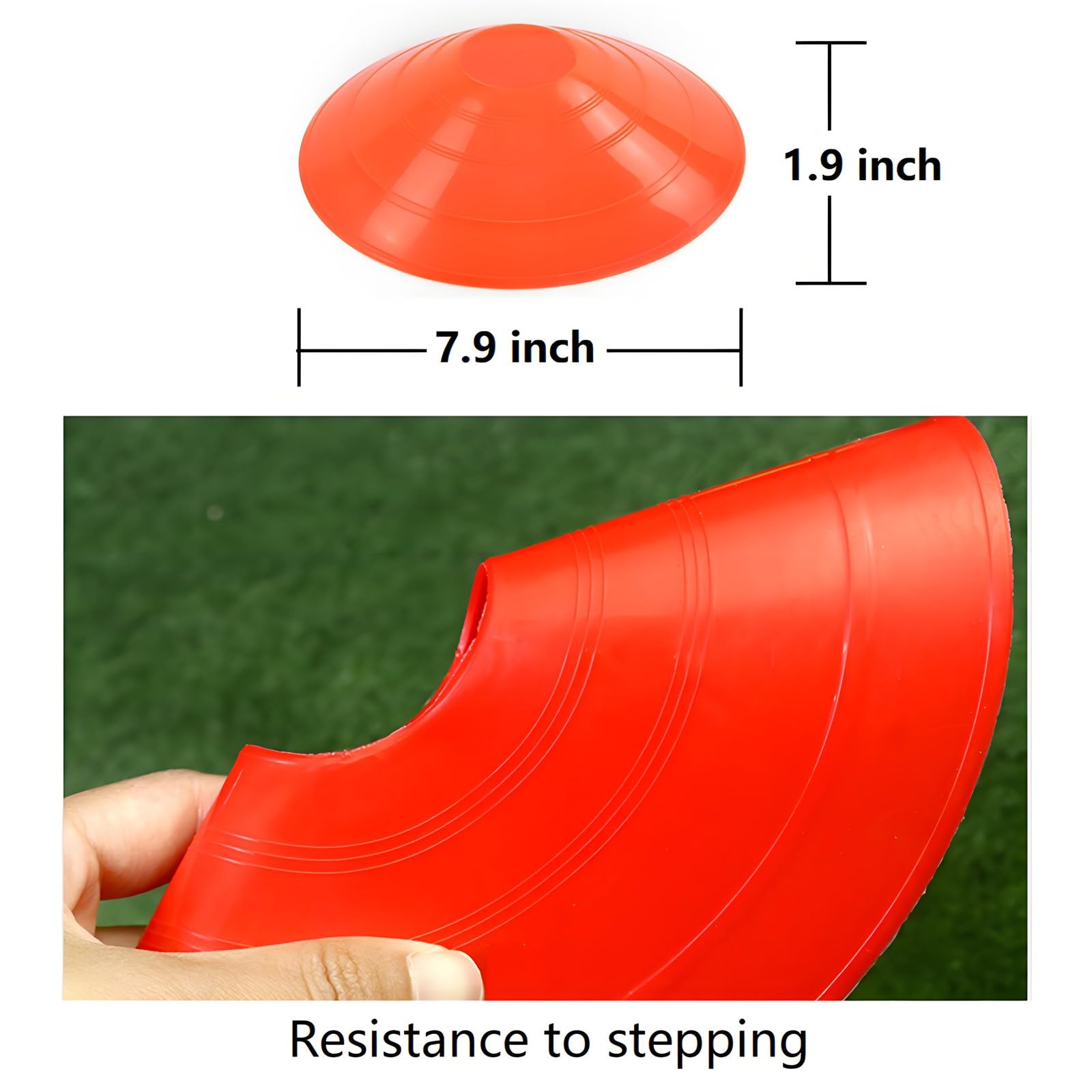 Anslyqa Soccer Cones (Set Of 50) Agility Training Disc Cone With Carry Bag And Holder For Football Basketball Sports Field Cone