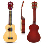 Ieco Soprano Ukulele Beginner Kit For Kids Adults 21 Inch Ukelele Wcase Strap Tuner Strings Picks (Natural)