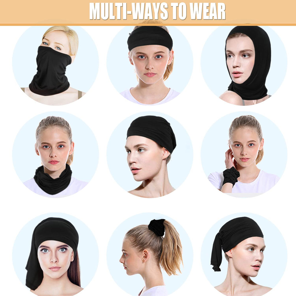 4 Pack Neck Gaiter Breathable Bandana Mask For Outdoor Protection, Washable Reusable Cooling Gator Mask Headband Mask Face Cover