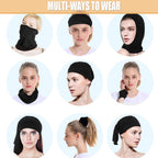 4 Pack Neck Gaiter Breathable Bandana Mask For Outdoor Protection, Washable Reusable Cooling Gator Mask Headband Mask Face Cover