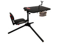 Birchwood Casey Xtreme Adjustable Shooting Bench With Thick Padded Back Rest, Seat, Cup Holder, Ez Access Gear Basket & Gear Hoo