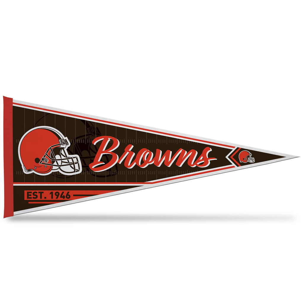 Rico Industries Nfl Football Cleveland Browns Classic 12'' X 30'' Felt Wall D  Cor Pennant - Great For Home/Bed Room/Man Cave D