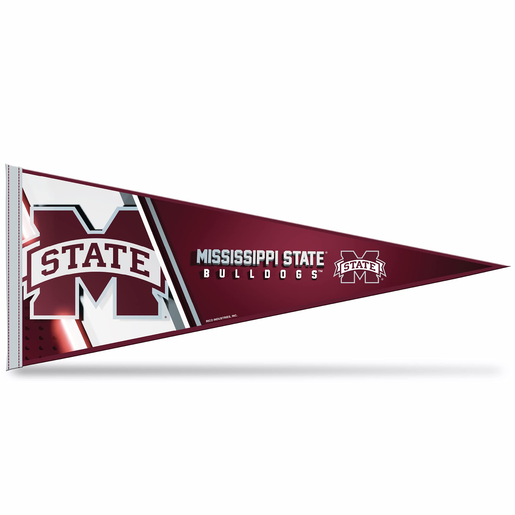 Rico Industries Ncaa Mississippi State Bulldogs Primary 12'' X 30'' Felt Wall D  Cor Pennant - Great For Home/Bed Room/Man Cave