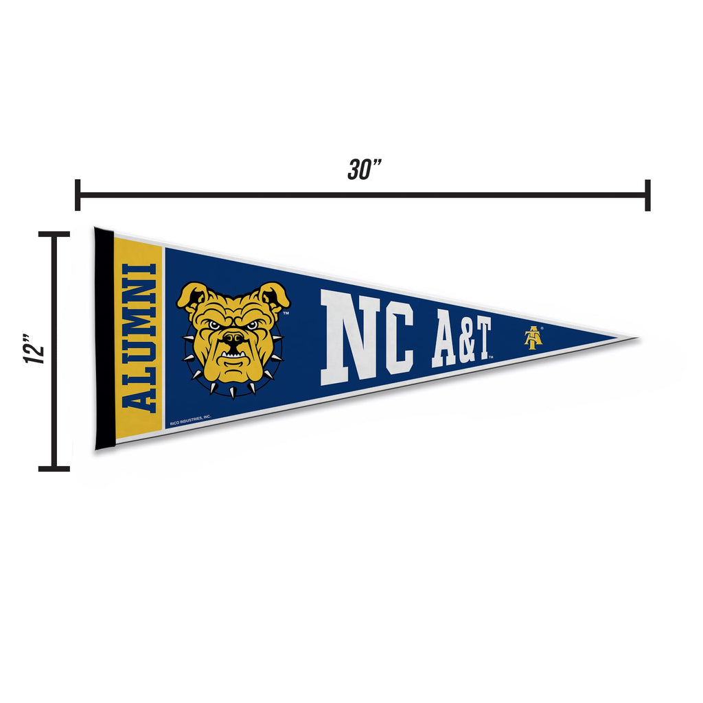 Rico Industries Ncaa North Carolina A&T Aggies Alumni 12'' X 30'' Felt Wall D  Cor Pennant - Great For Home/Bed Room/Man Cave D