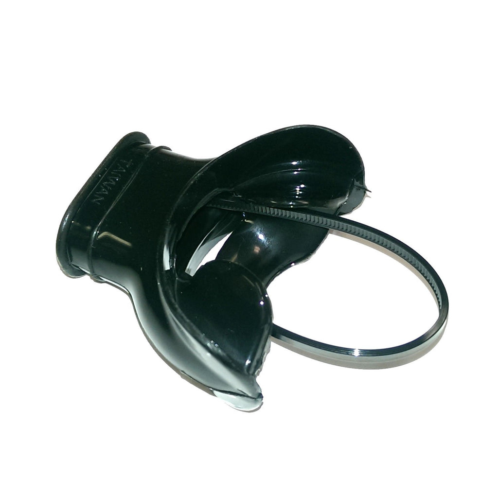 Trident Comfort Bite Mouth Piece With Roof Of Mouth Bridge And Rolled Edges (Black)