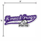 Rico Industries Ncaa Tcu Horned Frogs Distressed Shape Cut Pennant - Home And Living Room D  Cor - Soft Felt Ez To Hang 18X0.10X