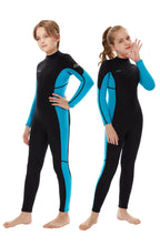 Hevto Wetsuits Kids 3/2Mm Neoprene Full Wet Suit Thermal Children Boy Youth Girl For Swimming Water Sports (K01-Blue, 12)