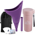 Abxlniu Female Urinal For Women, Reusable Female Urination Device With Tube Silicone Pee Funnel For Women Wee She Pee Standing U